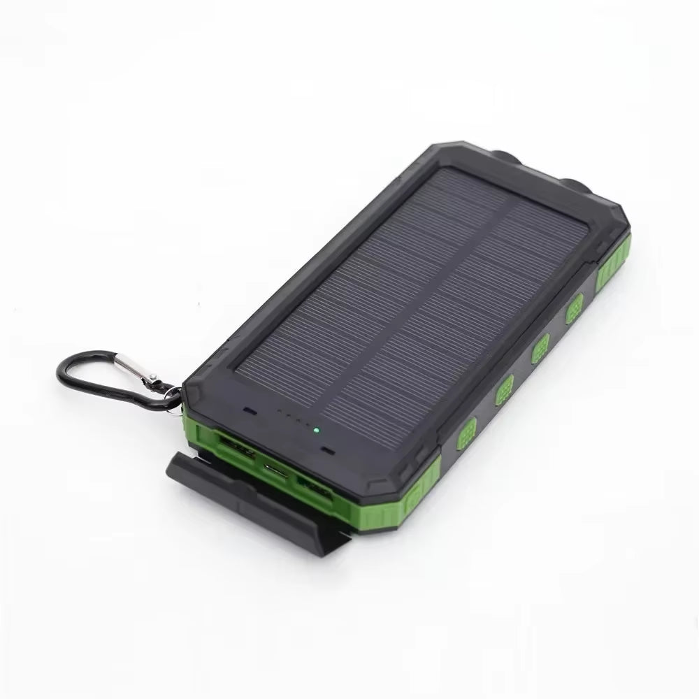 Three-Proof Compass Solar Charging Treasure Mobile Power Supply Chargeur Solaire 2024 Explosions 20000 Mah Flashlight